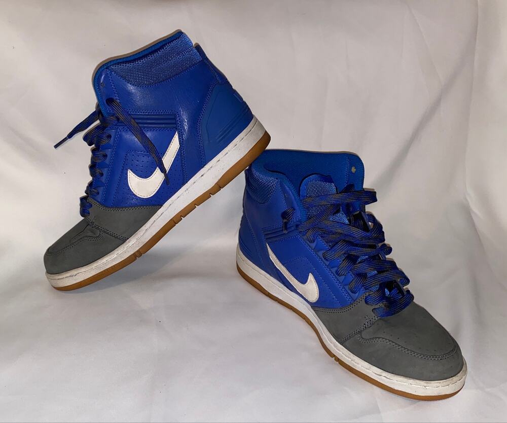 Nike Air Force 2 II High Men’s 11 Royal Blue Flint Grey Gum 624006-411